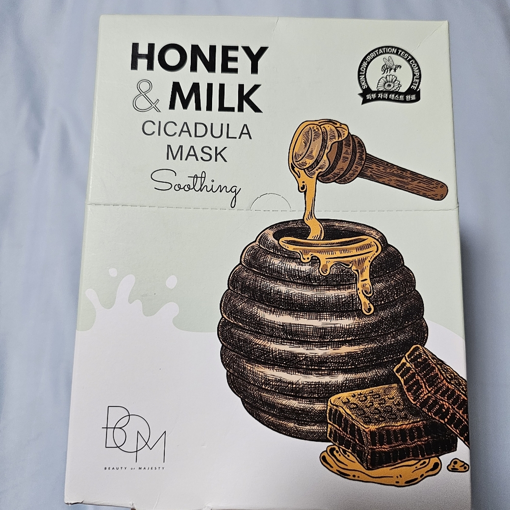 B.O.M Honey & Milk Cicadula Mask Soothing - Brand New in Box - Sealed